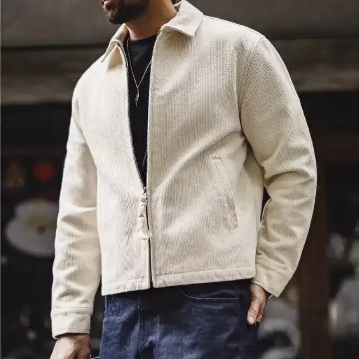 Vintage Waffle Zip Jacket | IKE Amekaji Workwear Jacket Amekaji
