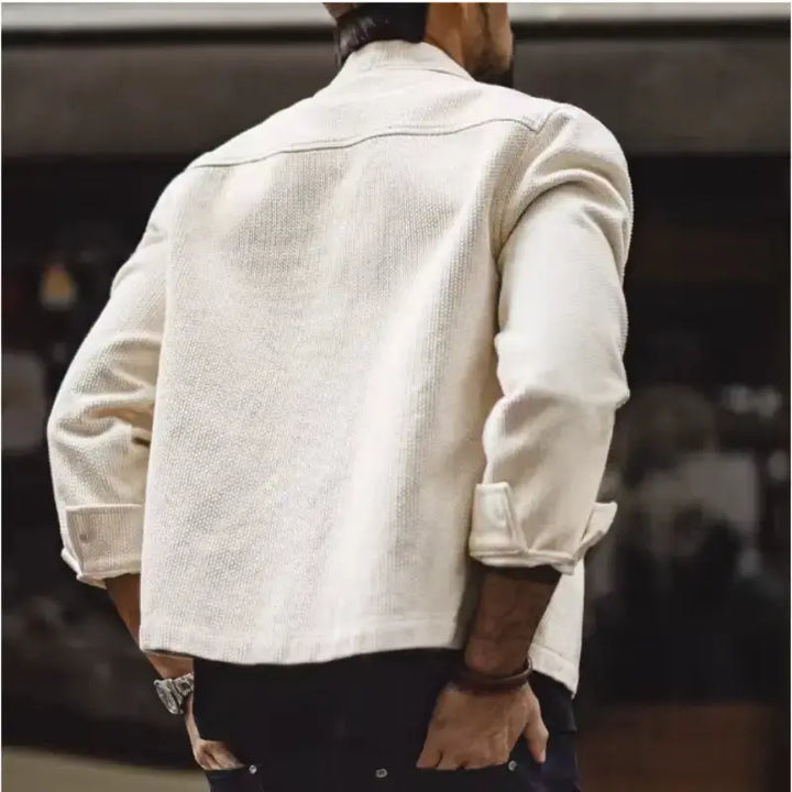 Vintage Waffle Zip Jacket | IKE Amekaji Workwear Jacket Amekaji